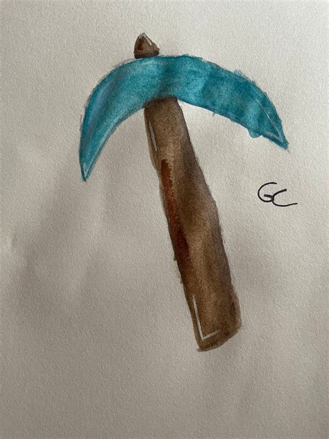 Minecraft diamond pickaxe by Gillian9813 on DeviantArt