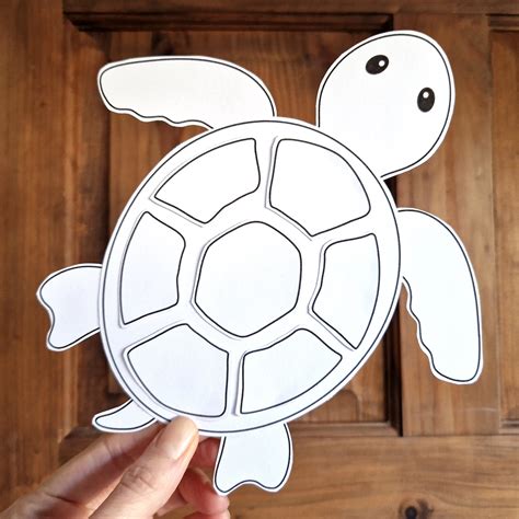 Turtle Cut & Paste Craft Printable, Spring Color and Build Art Kit