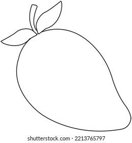 mango outline icon vector illustration stock vector royalty