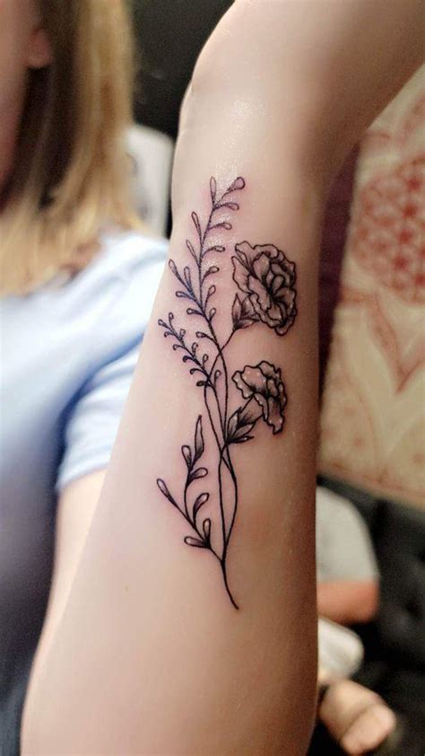 January birth flower tattoo. - MELTBLOGS