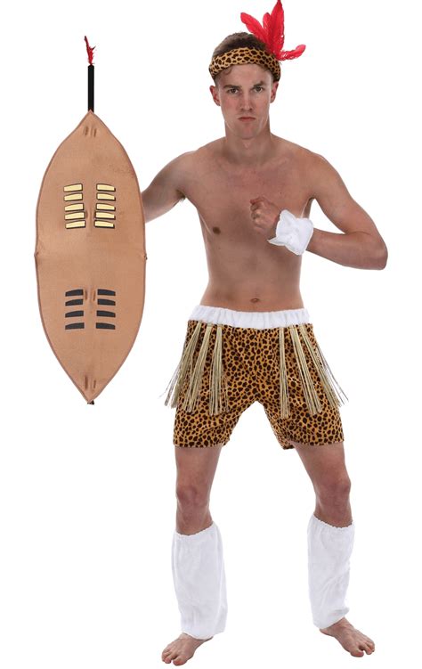 Adult Zulu Warrior Costume | Joke.co.uk