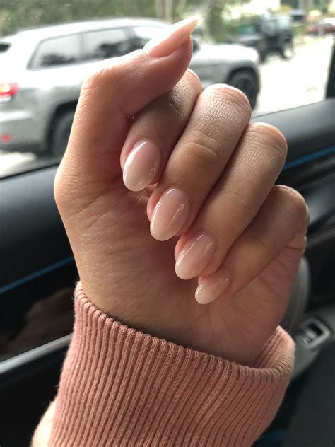 NUDE NAILS | Bridesmaids nails, Rounded acrylic nails, Classy almond nails