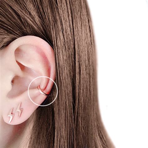 kikichic nyc comfortable simple thin smooth ear cuff  piercing