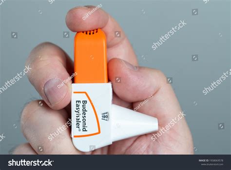 Budesonid Easyhaler Hand Chronic Bronchitis Asthma Stock Photo ...