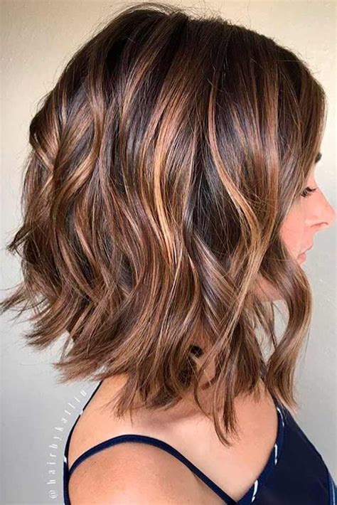 Shoulder Length Brown Hair With Light Brown Highlights