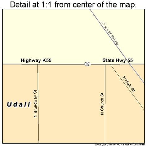 Udall Kansas Street Map 2071950