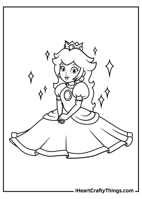 Printable Princess Peach Coloring Pages (Updated 2021)