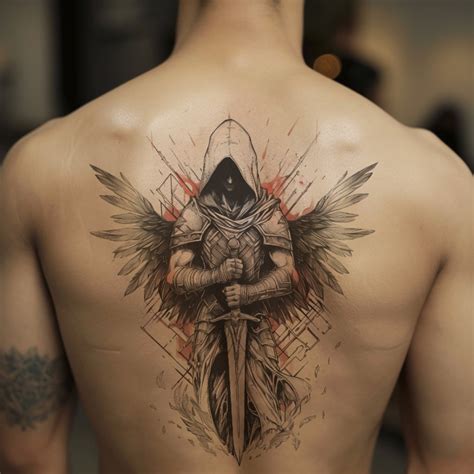 Guardian Angel With a Sword Tattoo Design Download High Resolution Digital Art PNG Transparent ...