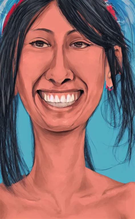 front view portrait   smiling hispanic pregnant stable diffusion