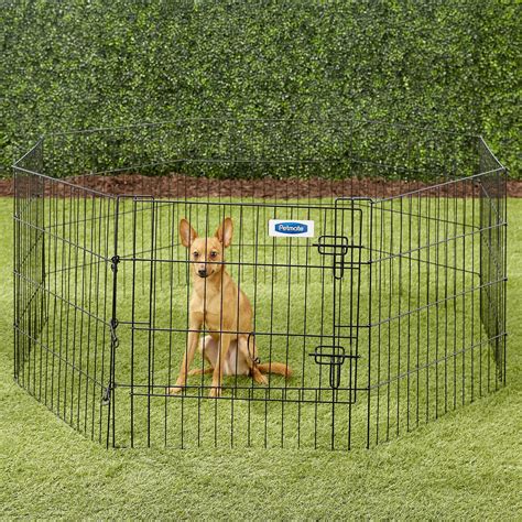 PETMATE 8-Panel Wire Dog Exercise Pen with Door, Black, Medium - Chewy.com