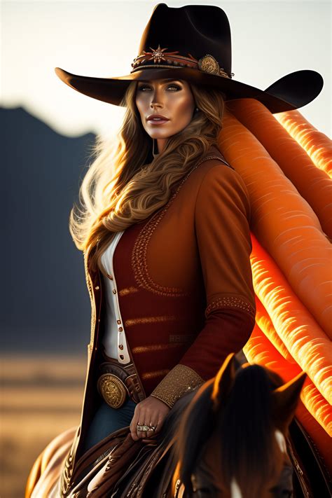 Lexica - Create an image of a woman cowboy, wearing a traditional