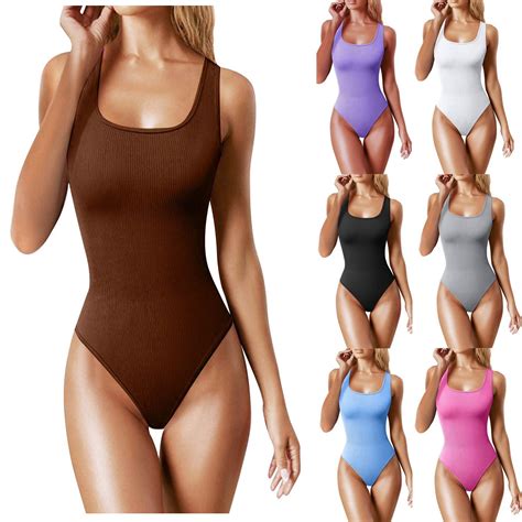 Bovxnpu Womens Jumpsuits Shorts Rompers Workout One Piece Bodysuits