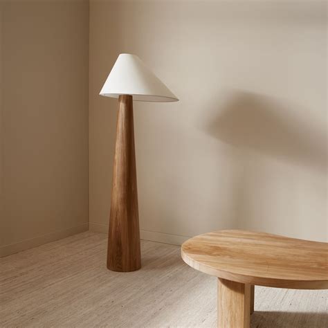 Alvin teak wood floor lamp natural mcmullin co – Artofit