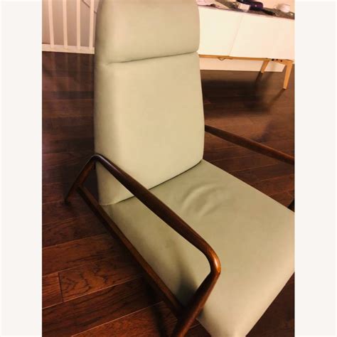 Genuine Leather Reading/lounging Chair - AptDeco
