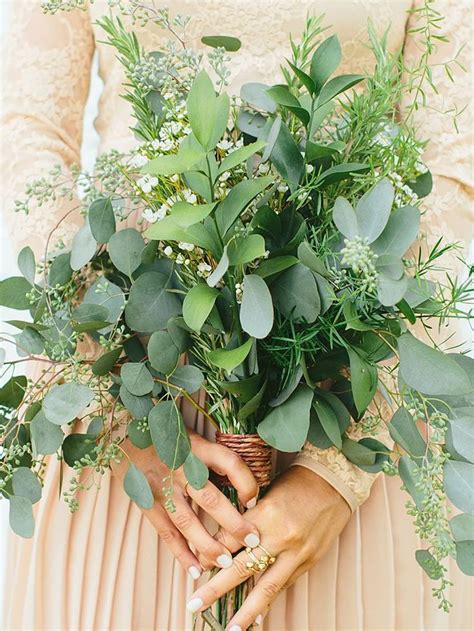 20 Greenery Wedding Bouquets That Stun With or Without Flowers ...