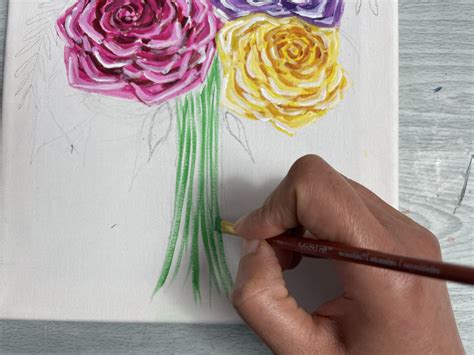 How To Paint Roses In 4 Easy Steps - Acrylics For Beginners