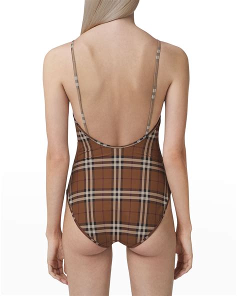 Burberry Delia Check One-Piece Swimsuit | Neiman Marcus