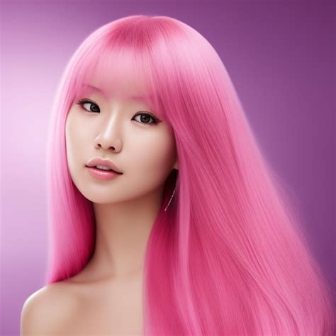 Premium Photo | A woman with pink hair