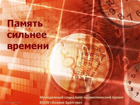Память сильнее времени. Молодежный социально-патриотический проект ВООВ ...