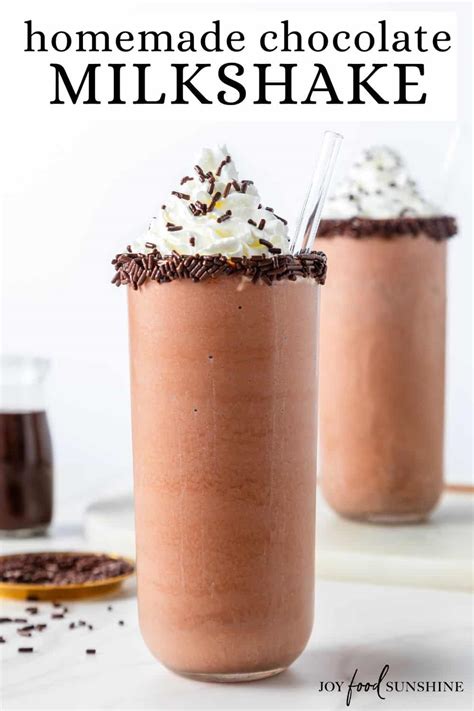 chocolate milkshake recipe joyfoodsunshine