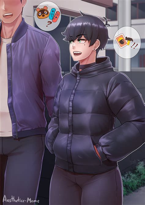 Safebooru - !! 1boy 1girl ? absurdres aestheticc-meme antenna hair