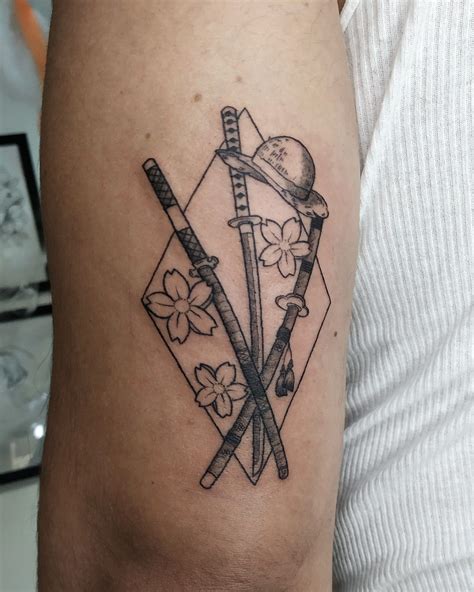 Zoro One Piece tattoo katanas | One piece zoro swords tattoo, One piece