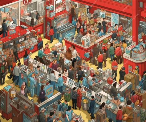 Premium AI Image | The chaos of the checkout lines