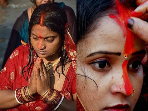 During chhath parv why women fill sindoor from nose to head know the