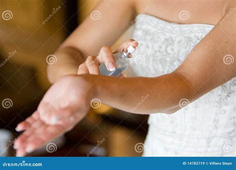 spraying perfume stock image image  beauty preparation