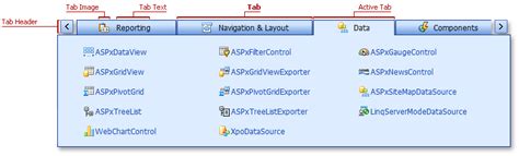 tab aspnet web forms controls devexpress documentation