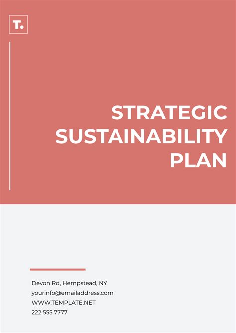 Free Sustainability Plan Template to Edit Online