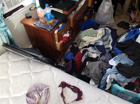 we decided to clean up my step sisters room. period stained underwear