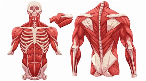 detailed illustration  skeletal muscle anatomy structure premium ai