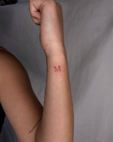 Script Letter M Tattoo