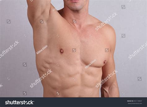 Close Muscular Male Torso Chest Armpit Stock Photo 351118937 | Shutterstock