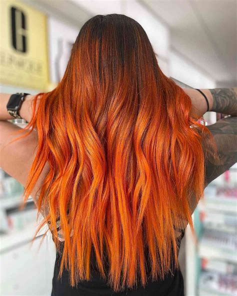 orange ombre hair color