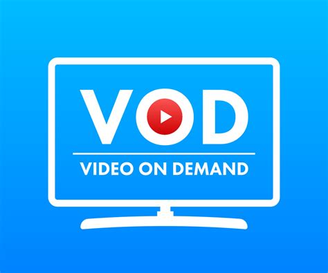 VOD Video On Demand , Video monetization. Vector stock illustration