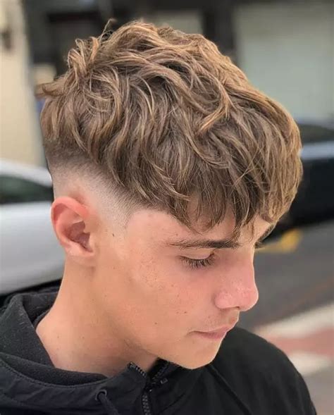 textured fringe haircut  styles   messy crop  fade