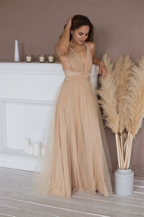 cream infinity dress soft beige bridesmaid dresses beige dress