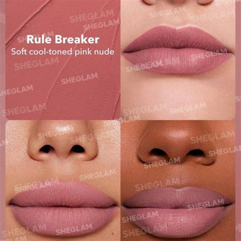 sheglam dynamatte boom long lasting matte lipstick soft cool toned