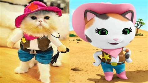 Шериф Келли и Дикий Запад мультик 🐱 Персонажи в реальной жизни - YouTube