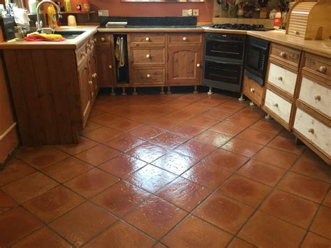 Terracotta Tiled Kitchen Floor Renovated at a Maidford Cottage | Tile ...