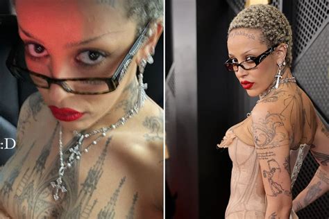 Doja Cat sparks frenzy with tattoo-heavy 2024 Grammys look!