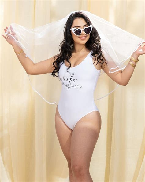 PADDED Swimsuit Bride Wife of the Party Personalized Bride Swimsuit One