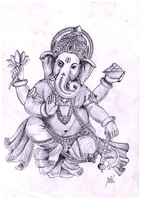 Shri Ganesh Sketch - Cliparts.co