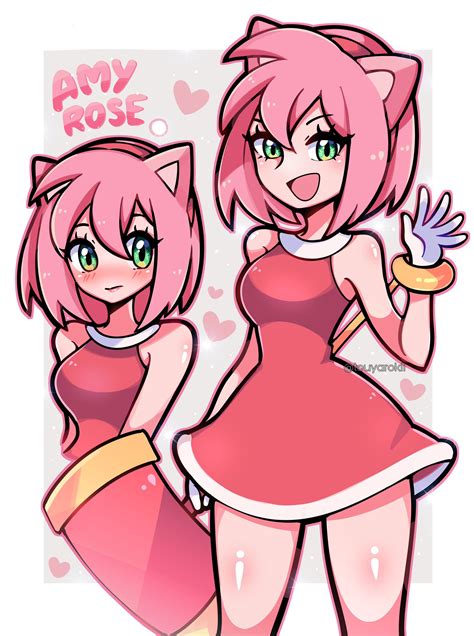 amy rose (sonic) drawn by touyarokii | Danbooru