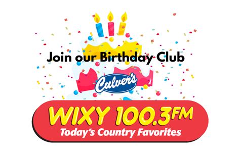 Join our Birthday Club! | WIXY.com