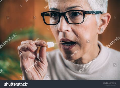dna genetic testing  saliva sample stock photo
