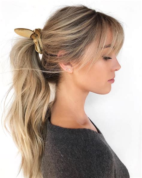 Fringe Bangs Ponytail
