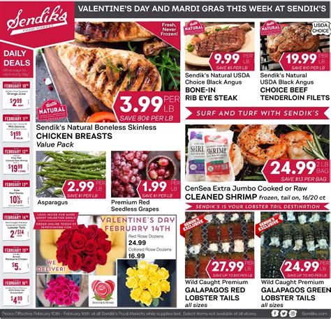 Sendik's Valentine's Day & Mardi Gras Sale Weekly Ad Flyer February 10 ...